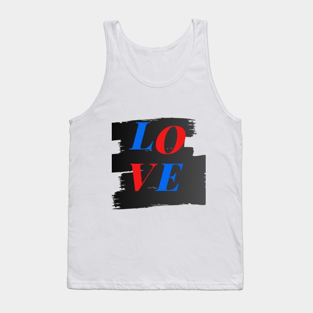 love red and blue Tank Top by ADAM STORE